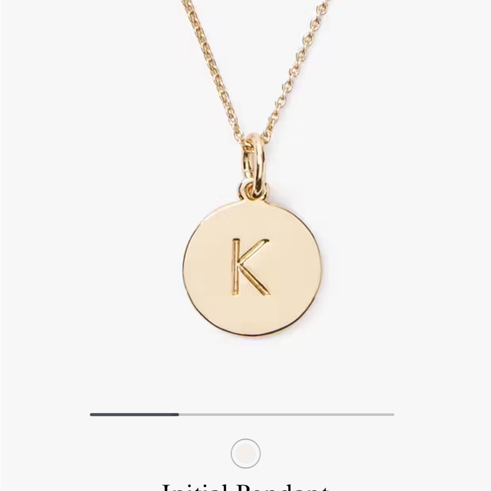 Kate Spade Gold 'K' Pendant Necklace